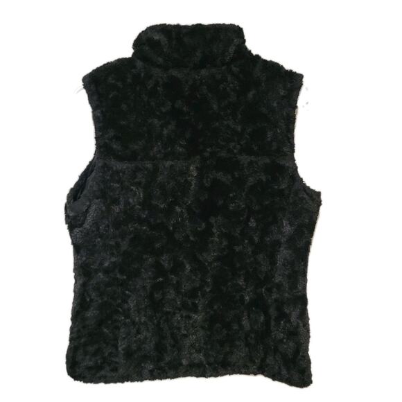 The North Face Black Faux Fur Quilted Reversible Vest Size Medium Women’s - Picture 3 of 6